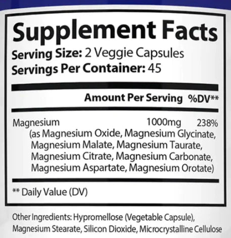 Magnesium Complex | 8 Essential Magnesium Supplements in Capsules
